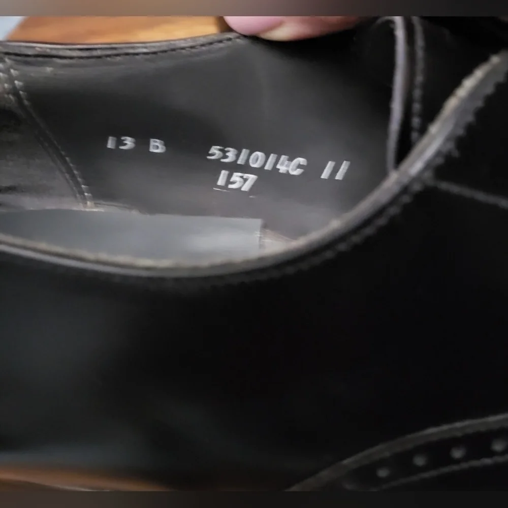 E.T. WRIGHT Dress Oxford Cap Toe Black Size 13 B